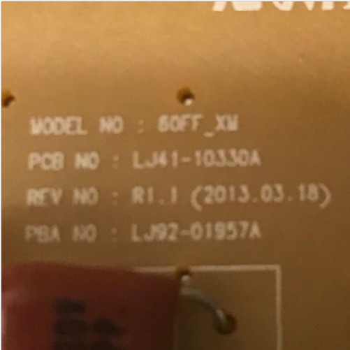 Samsung Plasma-Bildschirm Ps60f5500 60ff_xm Board Lj41-10330a AA3 R1